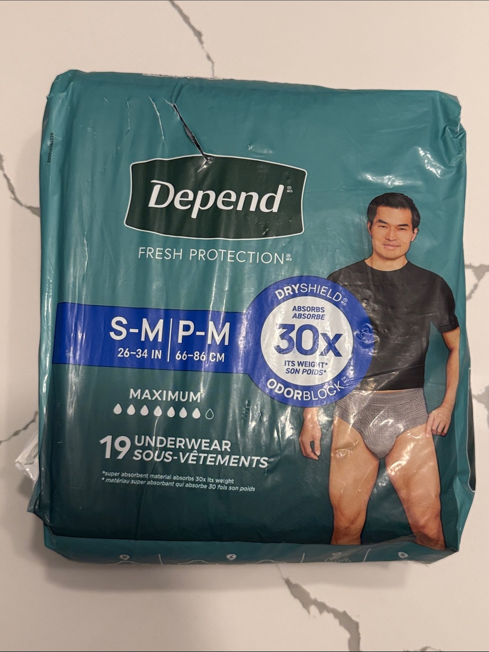 Men’s Depend Fresh Protection Underwear NEW
